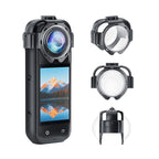 Snap-on Optical Tempered Glass Lens Guard Protective Cover – Waterproof, Tempered Glass, For Insta360 X5 For Insta360 X5