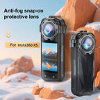 Snap-on Optical Tempered Glass Lens Guard Protective Cover – Waterproof, Tempered Glass, For Insta360 X5