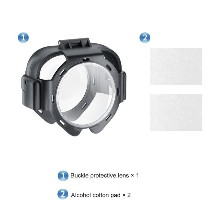 Snap-on Optical Tempered Glass Lens Guard Protective Cover – Waterproof, Tempered Glass, For Insta360 X5