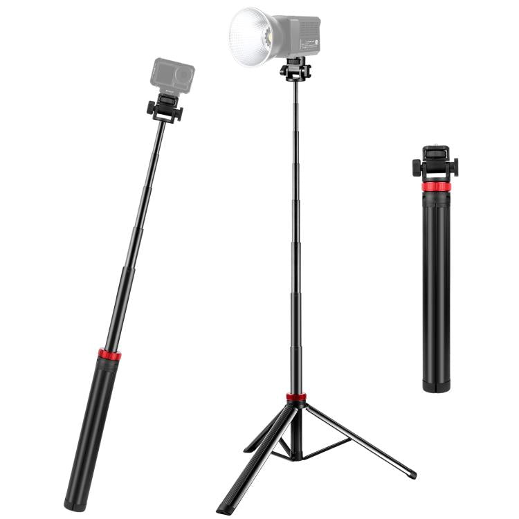 PULUZ 2m 8-section Aluminum Alloy Broadcast Fill Light Bracket Telescopic Tripod Default Title