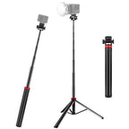 PULUZ 2m 8-section Aluminum Alloy Broadcast Fill Light Bracket Telescopic Tripod Default Title