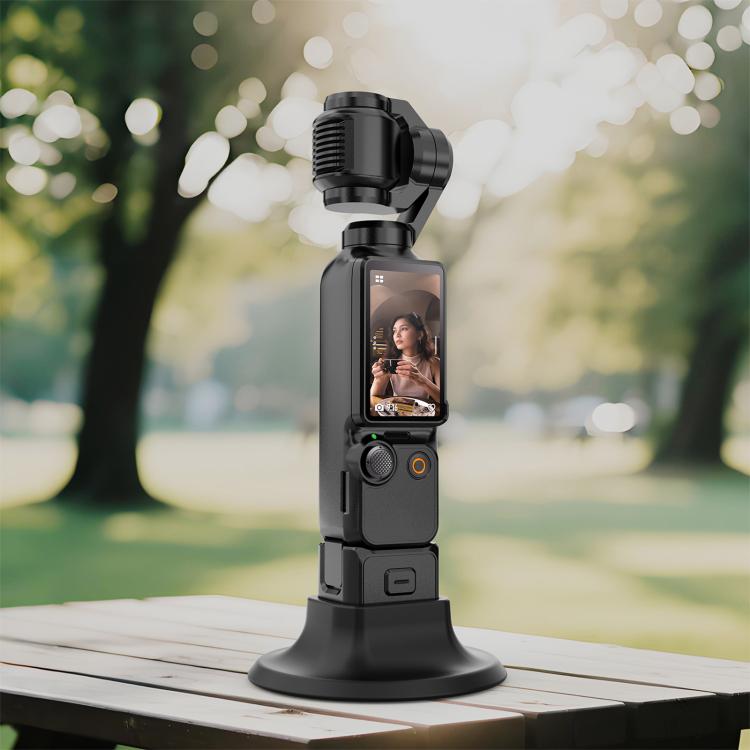 For DJI Osmo Pocket 3 PULUZ Adhesive Type Silicone Dock Desktop Base Bracket, For DJI Osmo Pocket 4P / 4 / 3 Adhesive Type