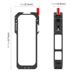 For Insta360 X5 Metal Protective Cage Rig Housing Frame with Lens Cover, Metal Protective Cage – Magnetic, Aluminum Alloy