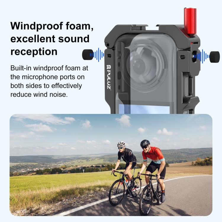 For Insta360 X5 Metal Protective Cage Rig Housing Frame with Lens Cover, Metal Protective Cage – Magnetic, Aluminum Alloy