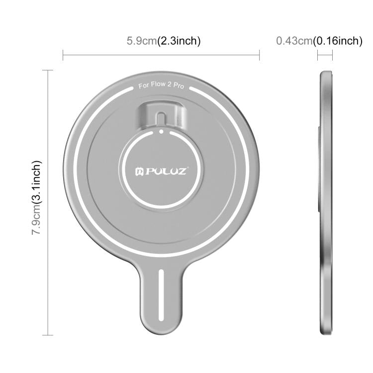 For Insta360 Flow 2 Pro Magnetic Phone Mount Adapter – Magnetic, Aluminum Alloy