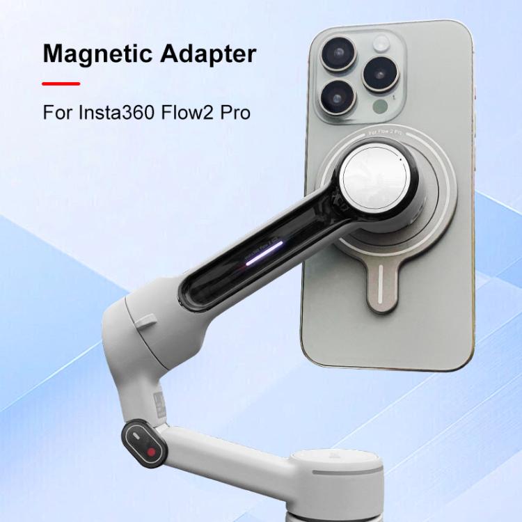 For Insta360 Flow 2 Pro Magnetic Phone Mount Adapter – Magnetic, Aluminum Alloy