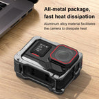 For Insta360 Ace Pro 2 Aluminum Alloy Protective Cage Rig Dual Cold Shoe Housing Frame – Aluminum Alloy, For Insta360 Ace Pro 2 Meta Cage