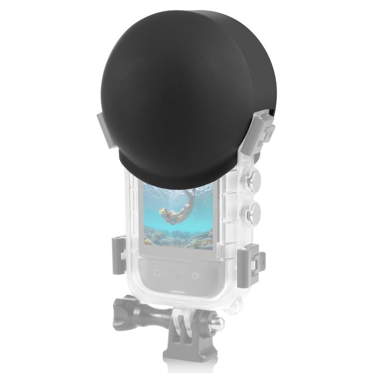 For Insta360 X5 PULUZ Invisible Dive Case Lens Guard Silicone Protective Lens Cap Cover, For Insta360 X5 For Insta360 X5 Black