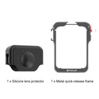For DJI Osmo 360 Aluminum Alloy Protective Cage Expansion Frame with Lens Cover, Protective Cage – Aluminum Alloy