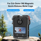 For DJI Osmo 360 Aluminum Alloy Protective Cage Expansion Frame with Lens Cover, Protective Cage – Aluminum Alloy