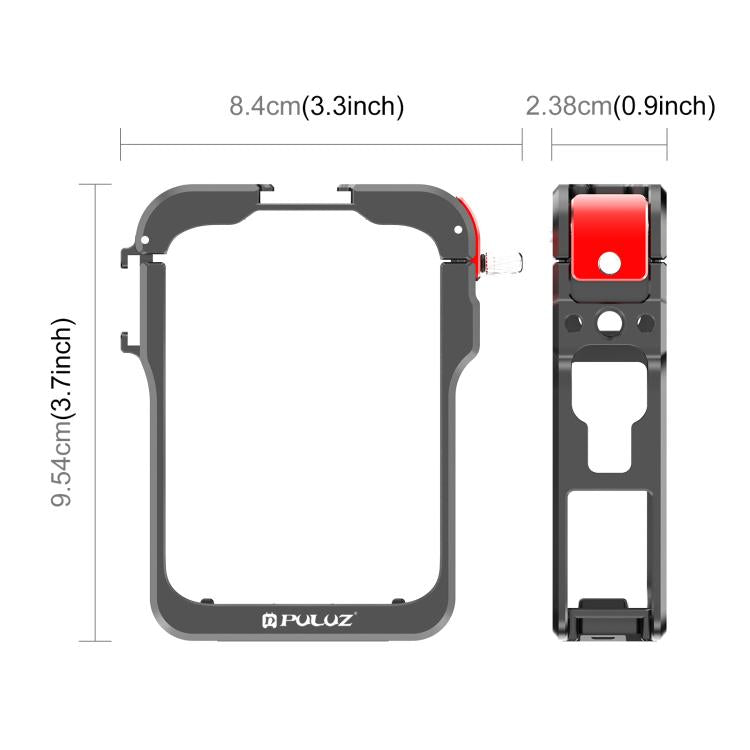 For DJI Osmo 360 Aluminum Alloy Protective Cage Expansion Frame with Lens Cover, Protective Cage – Aluminum Alloy