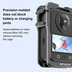 For DJI Osmo 360 Aluminum Alloy Protective Cage Expansion Frame with Lens Cover, Protective Cage – Aluminum Alloy