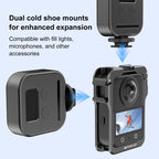 For DJI Osmo 360 Aluminum Alloy Protective Cage Expansion Frame with Lens Cover, Protective Cage – Aluminum Alloy