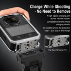 For DJI Osmo 360 Aluminum Alloy Protective Cage Expansion Frame with Lens Cover, Protective Cage – Aluminum Alloy