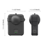 For DJI Osmo 360 PULUZ Silicone Protective Cover with Lens Cover & Lanyard, Cover with Lens Cover & Lanyard