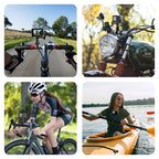 PULUZ 360 Degree Rotation MotorBike Aluminum Mount Handlebar Adapter with Screw for GoPro, Insta360, DJI and Other Action Cameras, Handlebar Adapter Mount 3