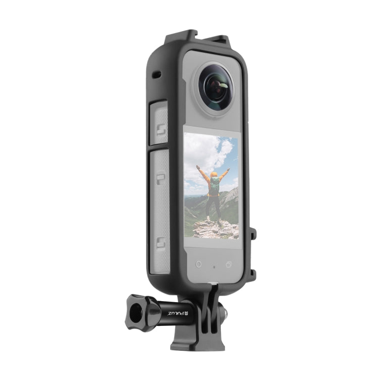 For Insta360 X3 PULUZ Cold Shoe PC Plastic Protective Frame with Adapter Mount & Screw, PC Frame PC Frame