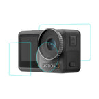 For DJI Osmo Action 3 PULUZ 3-in-1 Lens Front and Back Screen Tempered Glass Explosion-proof Film, For DJI Osmo Action 3