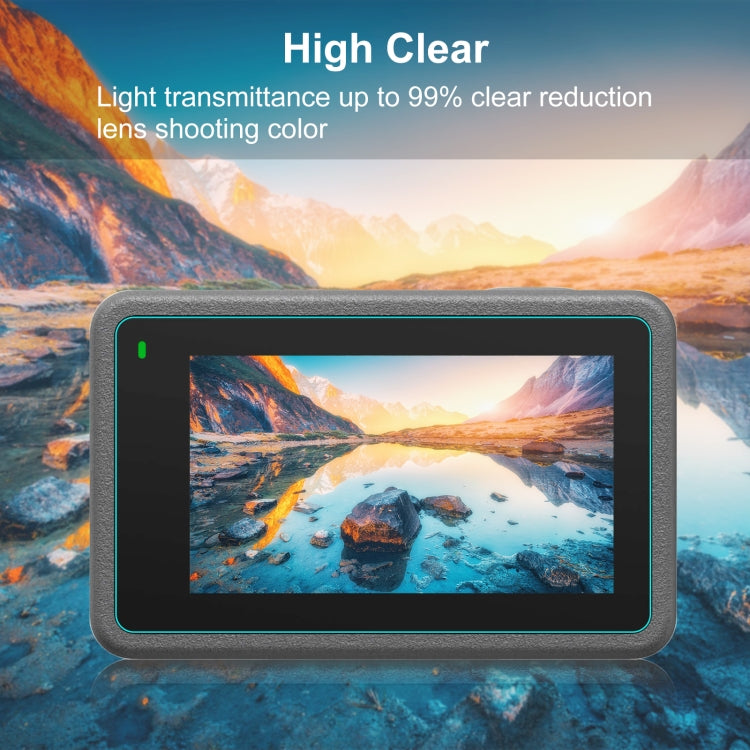 For DJI Osmo Action 3 PULUZ 3-in-1 Lens Front and Back Screen Tempered Glass Explosion-proof Film, For DJI Osmo Action 3