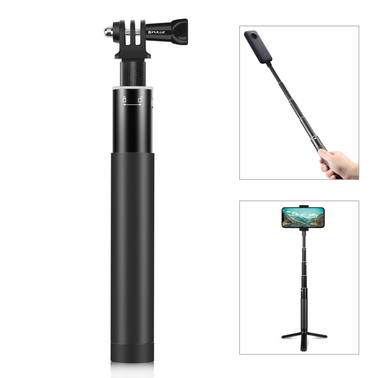 PULUZ 73.5cm Metal Selfie Stick Monopod with Invisible Adapter Base & Screw for Insta360 One RS / X2 / X3 / DJI Osmo 360, 70cm Monopod 70cm Monopod