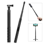 PULUZ 110cm Metal Selfie Stick Monopod with Invisible Adapter Base & Screw for Insta360 One RS / X2 / X3 / X4 / DJI Osmo 360, 110cm Monopod 110cm Monopod