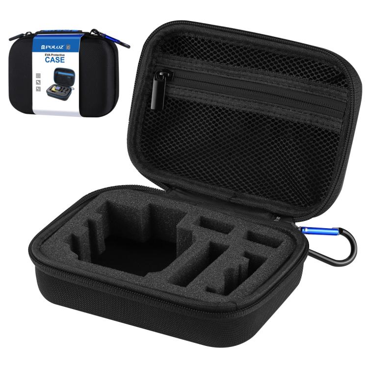 PULUZ Waterproof Carrying and Travel Case for GoPro, DJI Osmo Action and other Sport Cameras Accessories, Small Size: 16cm x 12cm x 7cm, For GoPro, Size: 16cm x 12cm x 7cm For GoPro, Size: 16cm x 12cm x 7cm Black