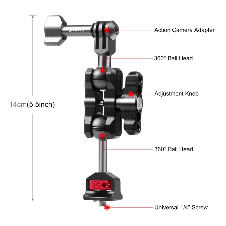 PULUZ Magic Arm Multi-way Ball Aluminum Alloy Mount, Magic Arm