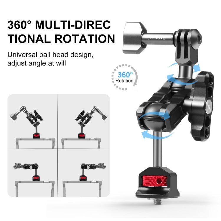 PULUZ Magic Arm Multi-way Ball Aluminum Alloy Mount, Magic Arm