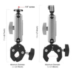 PULUZ Motorcycle Crab Pliers Clip Arm Mount with Mount Adapter & Long Screw