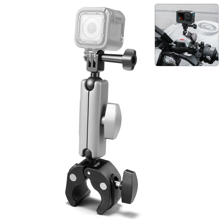 PULUZ Motorcycle Crab Pliers Clip Arm Mount with Mount Adapter & Long Screw Default Title