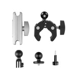 PULUZ Motorcycle Crab Pliers Clip Arm Mount with Mount Adapter & Long Screw