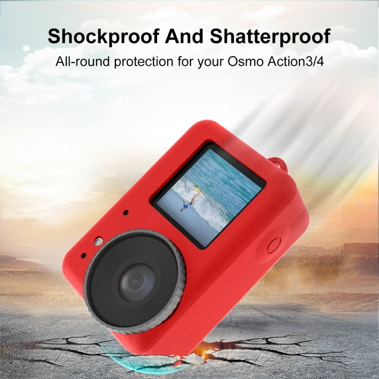 Silicone Protective Case with Lens Cap – Durable Build, Easy to Use, For DJI Osmo Action 4 / 3