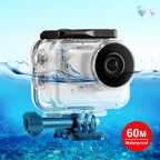 For Insta360 GO 3 PULUZ 60m Underwater Waterproof Housing Case with Base Adapter & Screw, Waterproof Housing Case Waterproof Housing Case