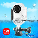 For Insta360 GO 3 40m Underwater Waterproof Housing Case with Base Adapter & Screw, 40m Waterproof Housing Case – Waterproof, Tempered Glass 40m Waterproof Housing Case
