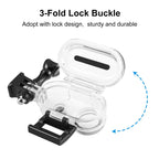 For Insta360 GO 3 40m Underwater Waterproof Housing Case with Base Adapter & Screw, 40m Waterproof Housing Case – Waterproof, Tempered Glass