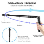 For Insta360 X3 PULUZ Rotary Handle Desktop Tripod Stand, Desktop Tripod Stand