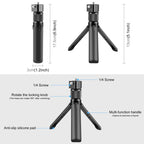 For Insta360 X3 PULUZ Rotary Handle Desktop Tripod Stand 110cm Selfie Stick Monopod, Desktop Tripod Stand 110cm Selfie Stick