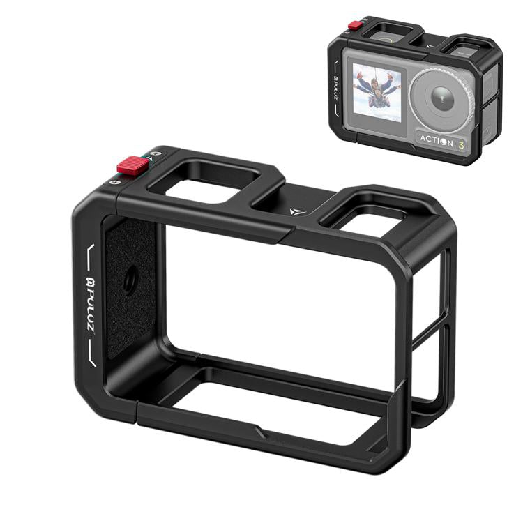 For DJI Osmo Action 5 Pro / 4 / 3 PULUZ All-inclusive Aluminum Alloy Cage Expansion Adapter Frame with Lens Cover, For DJI Osmo Action 5 Pro / 4 / 3 For DJI Osmo Action 5 Pro 4 3