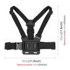 PULUZ 5 in 1 Adjustable Body Mount Belt Chest Strap with Phone Clamp & J Hook Mount & Long Screw Kit