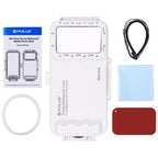 PULUZ 45m/147ft Waterproof Diving Case Photo Video Taking Underwater Housing Cover for iPhone 17 Pro / 17 / Air / 16 / 16 Pro / 15 / 15 Pro, Galaxy, Huawei, Xiaomi, Google Android OTG Smartphones with Type-C Port, Universal Case for Type-C Port Phones