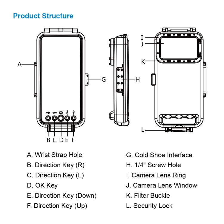 PULUZ 45m/147ft Waterproof Diving Case Photo Video Taking Underwater Housing Cover for iPhone 17 Pro / 17 / Air / 16 / 16 Pro / 15 / 15 Pro, Galaxy, Huawei, Xiaomi, Google Android OTG Smartphones with Type-C Port, Universal Case for Type-C Port Phones