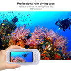 PULUZ 45m/147ft Waterproof Diving Case Photo Video Taking Underwater Housing Cover for iPhone 17 Pro / 17 / Air / 16 / 16 Pro / 15 / 15 Pro, Galaxy, Huawei, Xiaomi, Google Android OTG Smartphones with Type-C Port, Universal Case for Type-C Port Phones