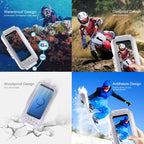 PULUZ 45m/147ft Waterproof Diving Case Photo Video Taking Underwater Housing Cover for iPhone 17 Pro / 17 / Air / 16 / 16 Pro / 15 / 15 Pro, Galaxy, Huawei, Xiaomi, Google Android OTG Smartphones with Type-C Port, Universal Case for Type-C Port Phones