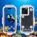 For iPhone 16 Pro Max PULUZ 40m/130ft Waterproof Diving Case with One-way Valve Photo Video Taking Underwater Housing Cover, For iPhone 16 Pro Max (Transparent) For iPhone 16 Pro Max (Transparent) Transparent