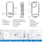 For iPhone 16 Pro Max PULUZ 40m/130ft Waterproof Diving Case with One-way Valve Photo Video Taking Underwater Housing Cover, For iPhone 16 Pro Max (Transparent)