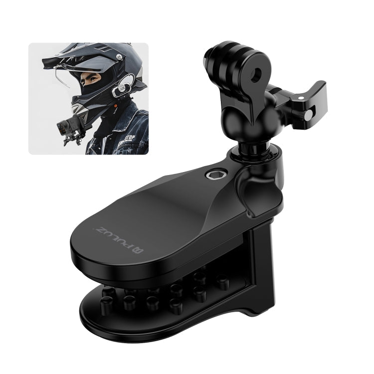 PULUZ Motorcycle Helmet Chin Clamp Mount for GoPro and Other Action Cameras, Helmet Chin Clamp Mount Helmet Chin Clamp Mount