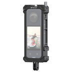 For Insta360 X4 PULUZ Metal Protective Cage Rig Housing Frame with Expand Cold Shoe Base & Tripod Adapter, Cold Shoe Metal Cage Cold Shoe Metal Cage