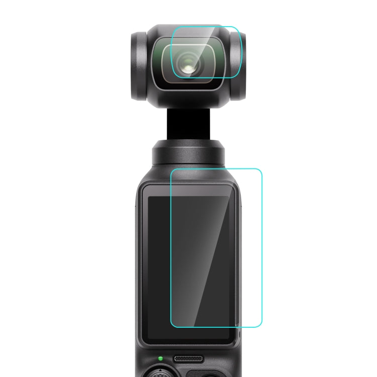 9H 2.5D HD Tempered Glass Lens Protector + Screen Film – Tempered Glass, Ultra-thin, For DJI OSMO Pocket 3