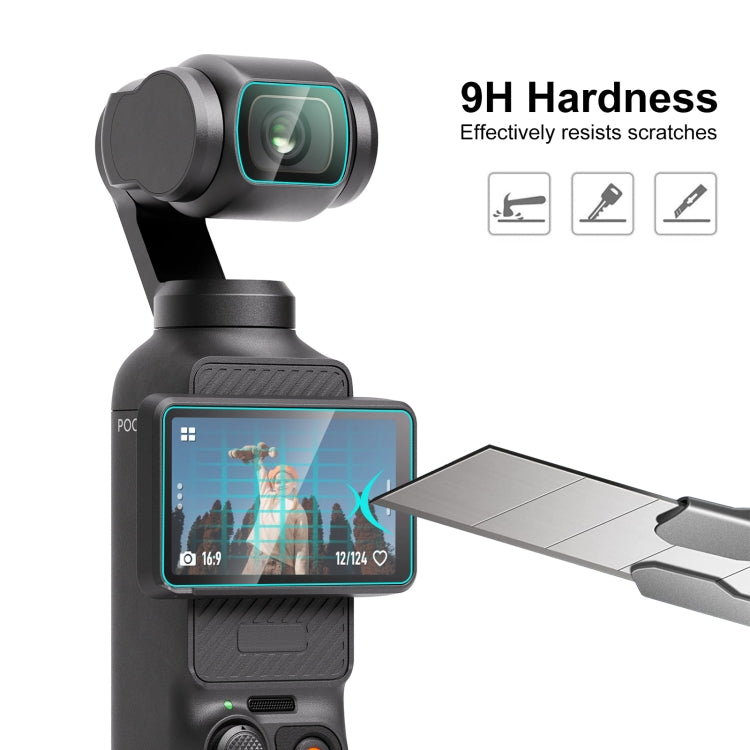 9H 2.5D HD Tempered Glass Lens Protector + Screen Film – Tempered Glass, Ultra-thin, For DJI OSMO Pocket 3