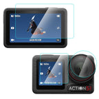 For DJI Osmo Action 5 Pro PULUZ 3-in-1 Lens Front and Back Screen Tempered Glass Explosion-proof Film Default Title